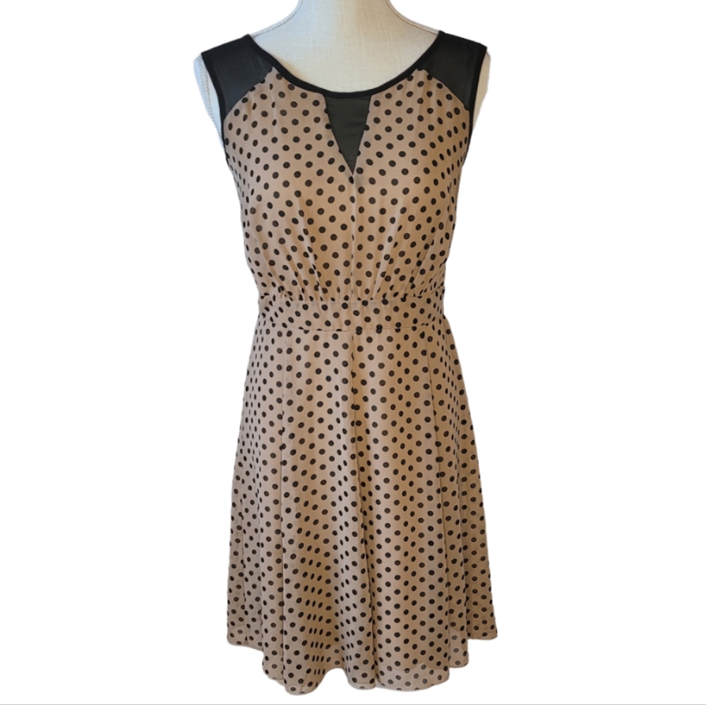 Enfocus Studio 50s Style Polka Dot Chiffon Dress Size 4